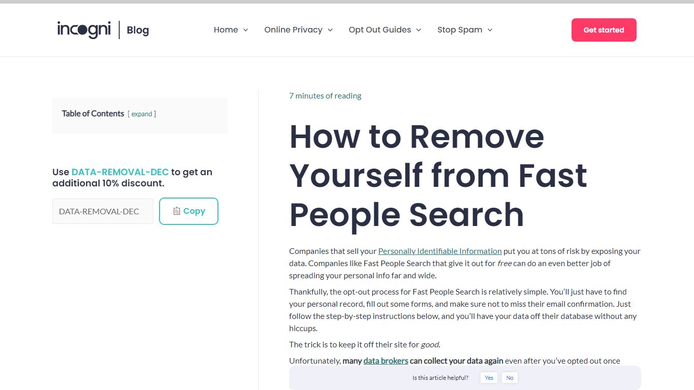 How to Remove Yourself from Fast People Search - Incogni Blog